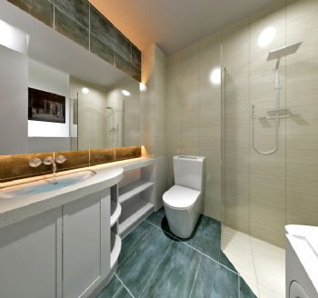 现代风格一居室设计效果图现代卫生间装修图片