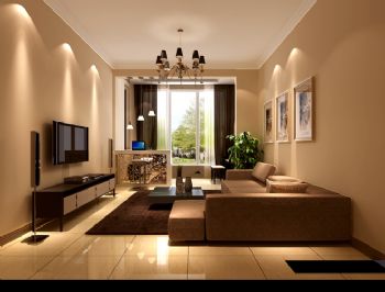 140平米现代风格三居设计案例现代客厅装修图片