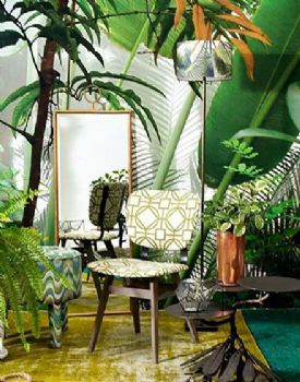 热带雨林绿色搭配设计案例田园风格客厅