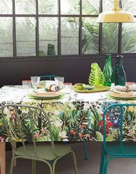 热带雨林绿色搭配设计案例田园风格餐厅