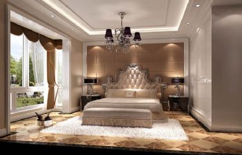 130平三居欧式古典风案例欧式卧室装修图片