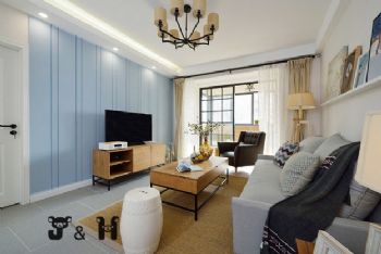 100平简洁精巧的日式家居简约客厅装修图片