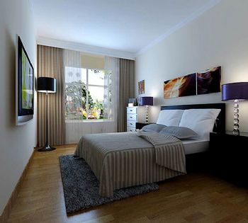80平二居现代风装修效果图现代卧室装修图片