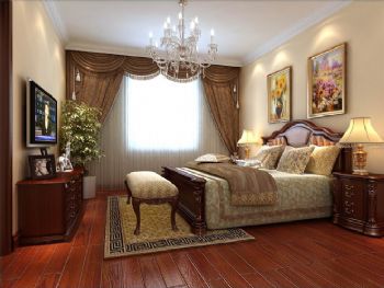 160平四居北欧风装修案例欣赏欧式卧室装修图片
