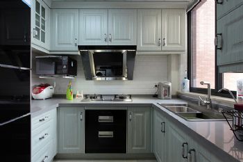 86平美式混搭居演绎经典收纳设计美式厨房装修图片