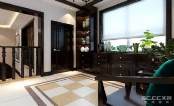 250平别墅新中式风效果图中式客厅装修图片