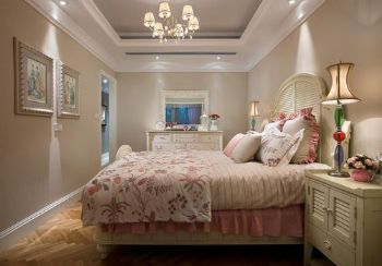129平米美式三居设计欣赏美式卧室装修图片