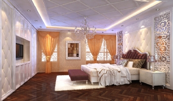 320平简欧风格四居设计图欧式卧室装修图片