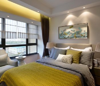中海国际社区现代风格三居室装修效果图
