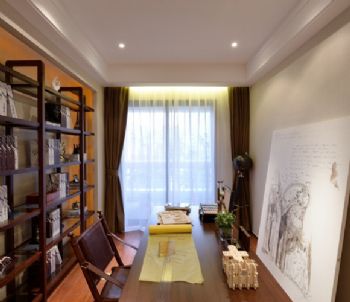 中海国际社区现代风格三居室装修效果图现代书房装修图片