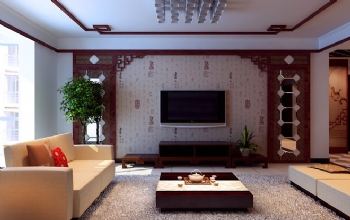 170平新中式演绎装修效果图中式客厅装修图片