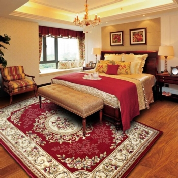 吸引眼球实用又美观地毯搭配设计田园卧室装修图片