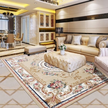 吸引眼球实用又美观地毯搭配设计欧式客厅装修图片