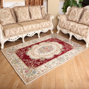 吸引眼球实用又美观地毯搭配设计田园风格客厅