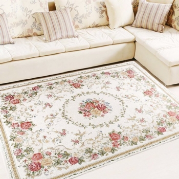 吸引眼球实用又美观地毯搭配设计田园客厅装修图片