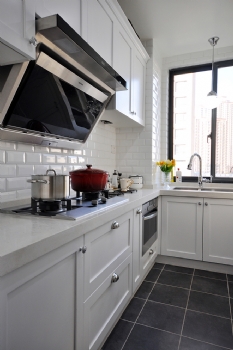 136平美式雅居装修效果图美式风格厨房