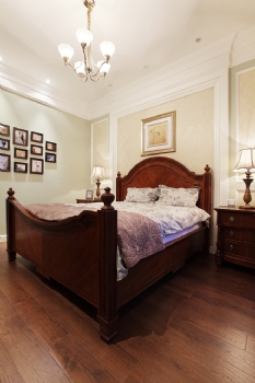 168平美式复式混搭风美式卧室装修图片