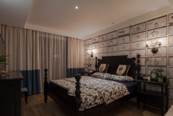 120平简约温馨公寓设计图简约卧室装修图片