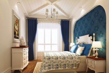 160平四居地中海风装修效果图地中海卧室装修图片