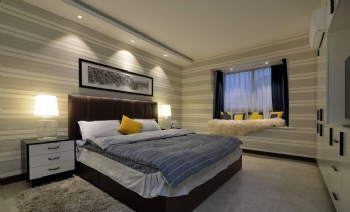 78平现代极品时尚居装修案例欣赏现代卧室装修图片