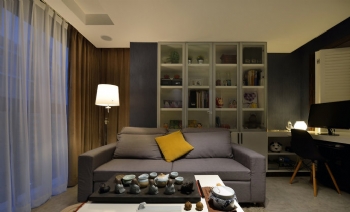 78平现代极品时尚居装修案例欣赏现代客厅装修图片