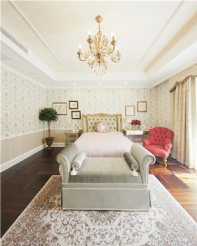 208平美式法式温馨混搭别墅美式卧室装修图片