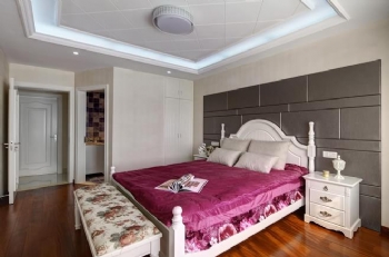 130平欧式清新美居装修案例欣赏欧式卧室装修图片