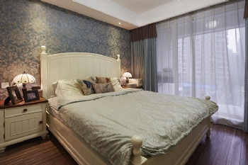 138平复式美式田园雅居美式卧室装修图片