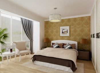 100平二居现代风装修效果图现代卧室装修图片