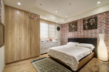 135平中式大户型温馨雅居欣赏中式卧室装修图片