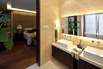 680平别墅新中式风装修案例欣赏中式卧室装修图片