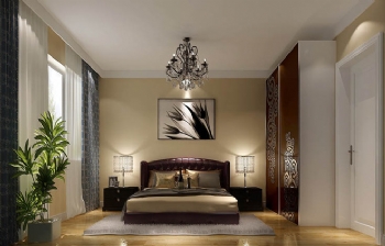 140平三居简欧风格案例欣赏欧式卧室装修图片