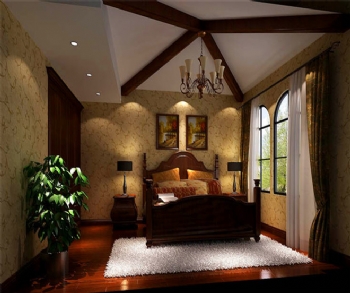 100平二居欧式古典风装修图片欧式卧室装修图片