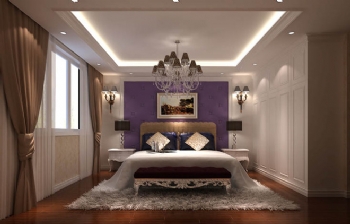 250平二居简欧风大户型装修案例欧式卧室装修图片