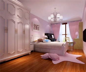 150平三居现代风装修效果图现代卧室装修图片