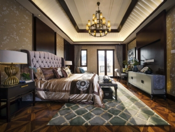 180平米新古典中式风格中式卧室装修图片