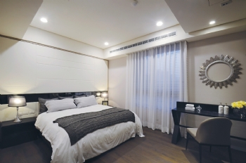 简洁静谧现代时尚新家现代卧室装修图片