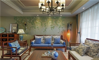 220平中式风格案例赏析中式客厅装修图片