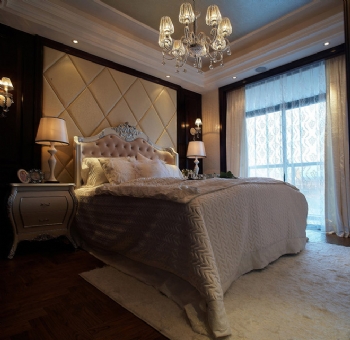 180平三居欧式装修打造时尚之家欧式卧室装修图片