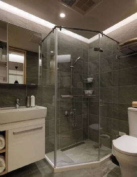 102平现代三居装修案例现代卫生间装修图片