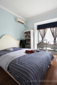 120平大户型现代美式风格装修案例现代卧室装修图片