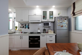 90平美式雅居二居室装修效果图美式厨房装修图片