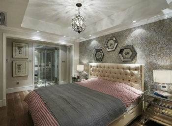 90平米现代简约风格装修案例现代卧室装修图片