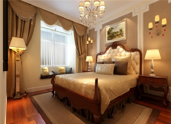 140平三居中式古典风装修图片中式卧室装修图片