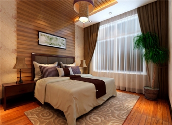 90平二居现代风装修效果图现代卧室装修图片