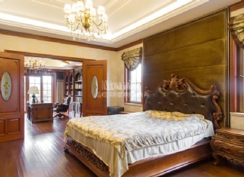 500平别墅美式风装修效果图美式卧室装修图片
