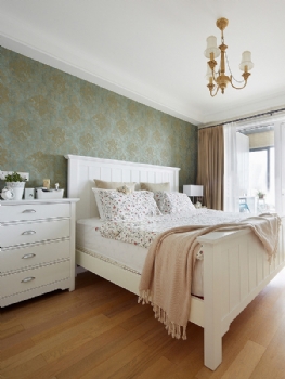 89平清新美式小二居案例美式卧室装修图片