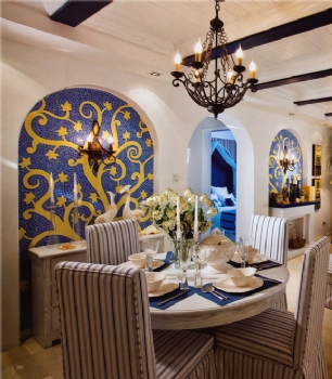 270平四居地中海风装修效果图地中海餐厅装修图片