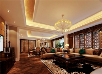 320平五居欧式古典风案例欣赏欧式客厅装修图片