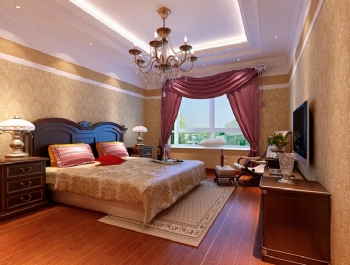 151平三居欧式风案例欣赏欧式卧室装修图片